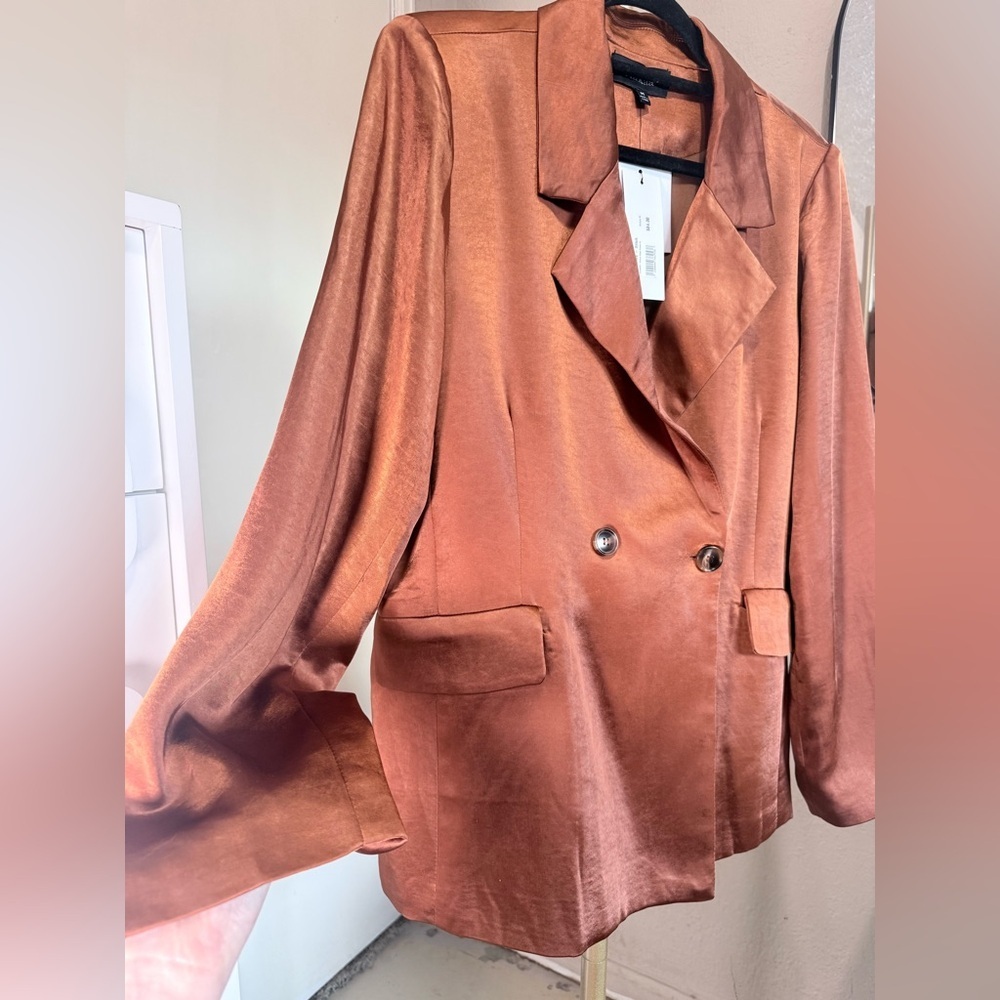 NWT - Aakaa Shimmering Bronze Blazer - Size M - Picture 13 of 15
